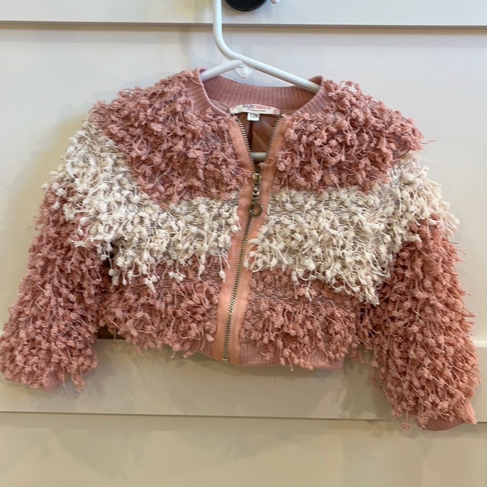 Baby Sara pink and cream jacket
